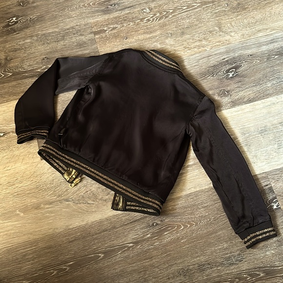 Little Marc Jacobs Star Swan Satin Reversible Black Gold Jacket Size 4 Kids New! - Picture 10 of 16